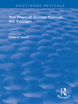 cover image of The Plays of George Colman the Younger